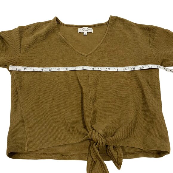 Madewell Texture & Thread Long Sleeve Tie-Front Top Size M - Picture 7 of 8